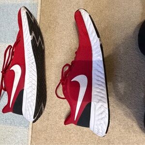 Nike Red and White Athletic Sneakers men’s size 11